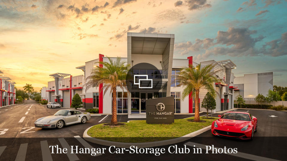 The Hangar, an enclave for cars and other collectibles, located in Riviera Beach, Fla.