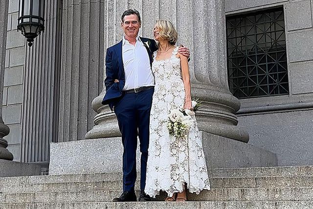 <p>Naomi Watts/Instagram</p> Naomi Watts and Billy Crudup at their New York City courthouse ceremony in June 2023