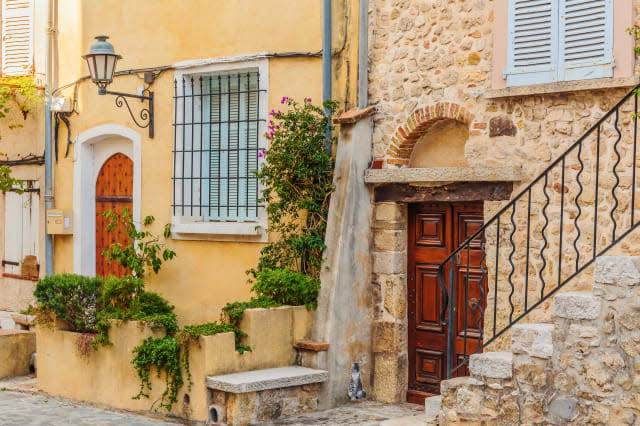 street in the old town antibes...