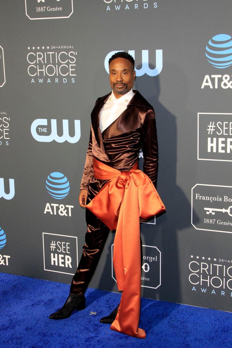 billy porter orange outfit