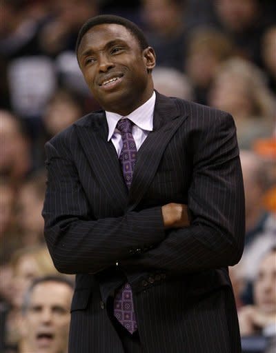 Avery Johnson reacts to a call while with the Nets. (AP)