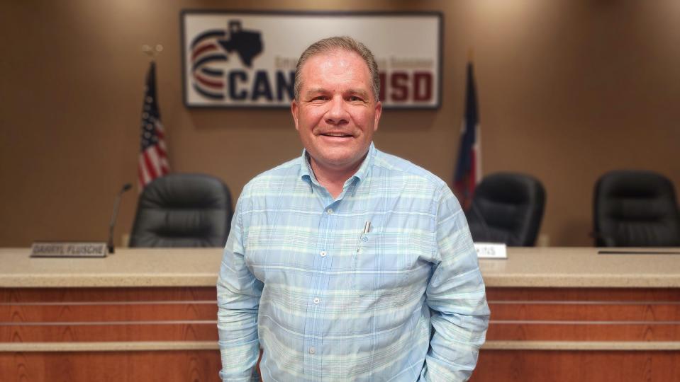 Bill Jenkins, president of the Canyon Independent School Board of Trustees, talked about Monday's school board meeting in Canyon.