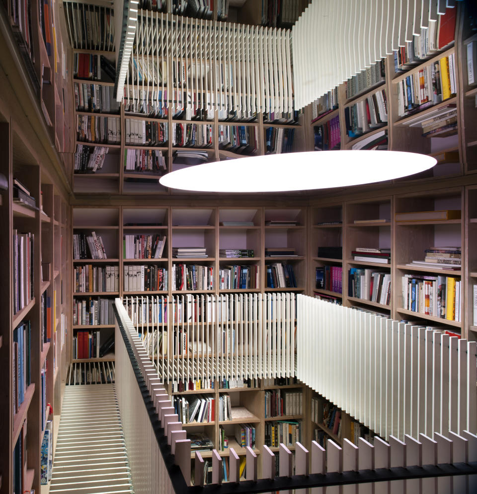 A large reading room in a house