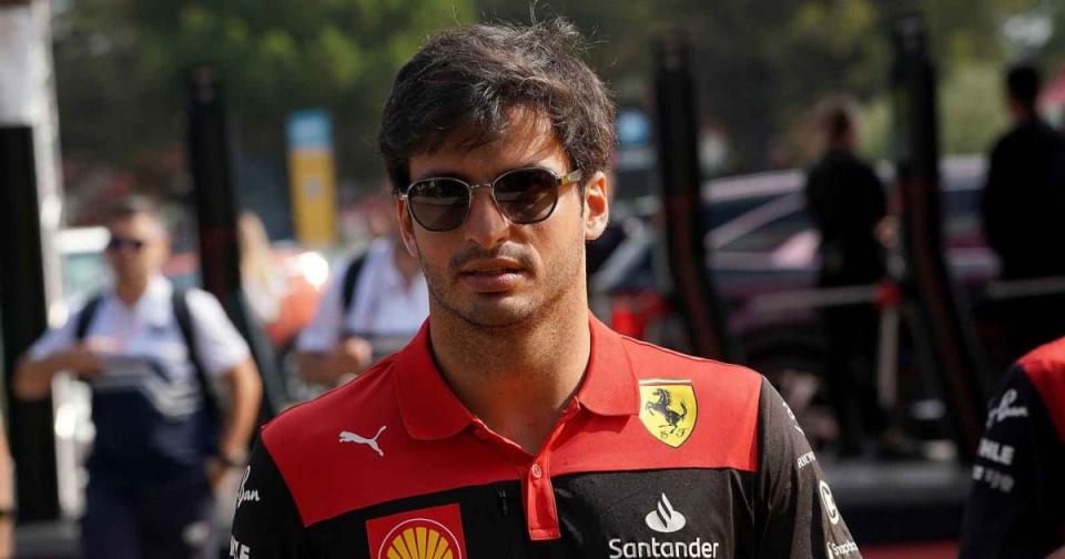 Ferrari driver Carlos Sainz. Le Castellet July 2022. Credit: Alamy