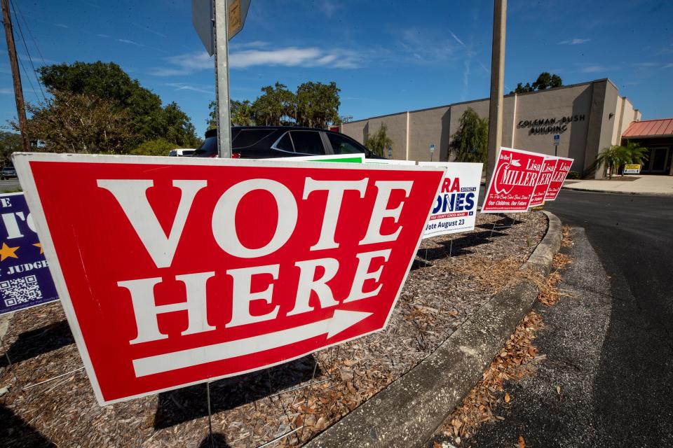 Polling location at Coleman Bush Building for todays primary election in Lakeland Fl. Tuesday August 23,  2022.  ERNST PETERS/ THE LEDGER