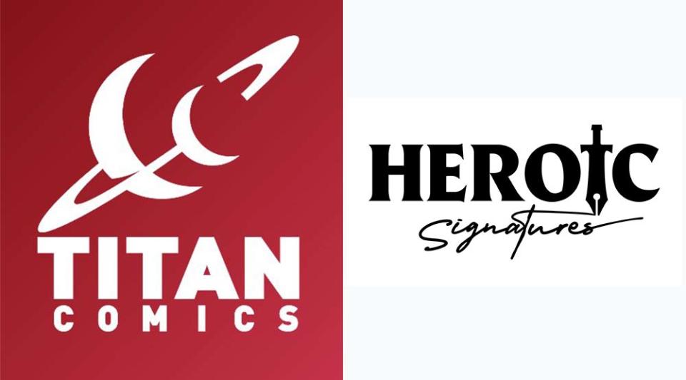 Titan Comics and Heroic Signatures Logos - Credit: Courtesy of Titan Comics (2)