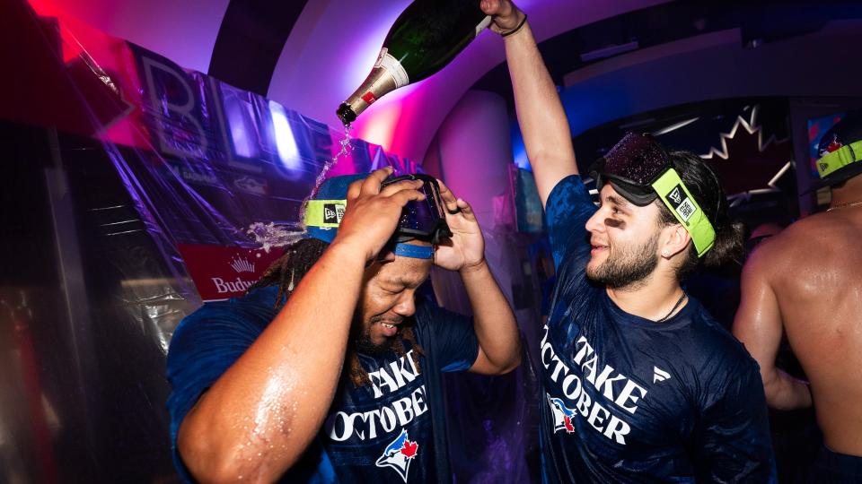 The Blue Jays infield won't have many surprises, as the Jays are likely to go as far as Vladimir Guerrero Jr. and Bo Bichette can take them. (Photo by Mark Blinch/Getty Images)