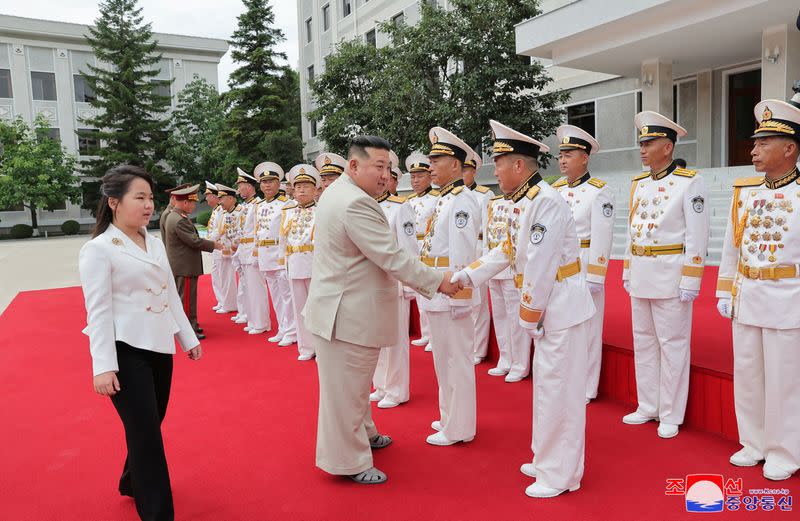 North Korean leader Kim Jong Un visits the Naval Command of the Korean People's Army (KPA)