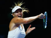 So much power, Maria's forehand is feared round the world