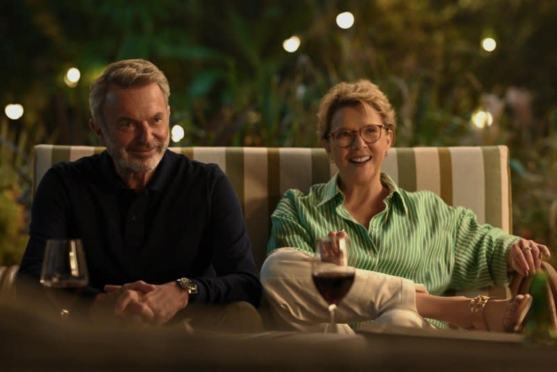 Sam Neill (L) and Annette Bening star in "Apples Never Fall." Photo courtesy of Peacock
