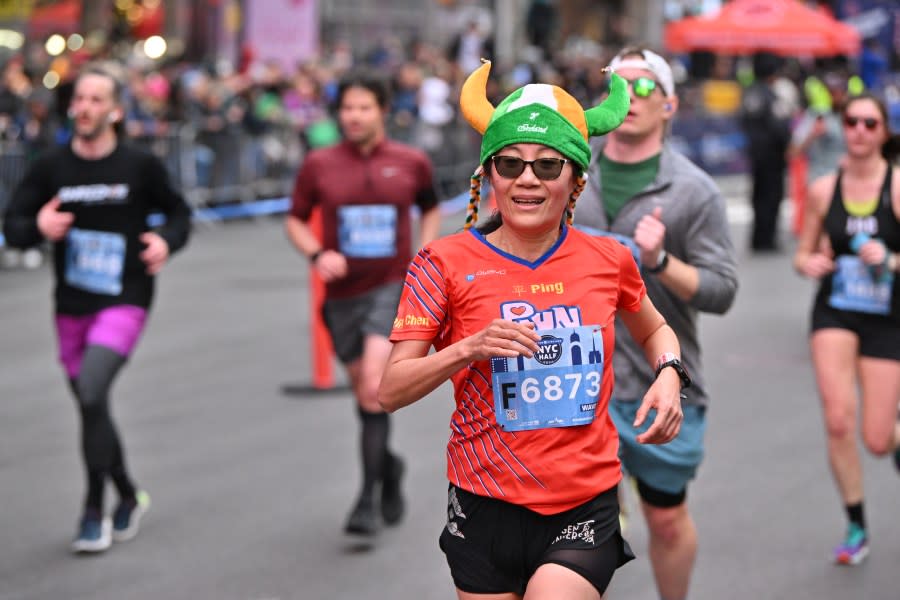 NEW YORK, NEW YORK – MARCH 17: The 2024 United Airlines NYC Half Marathon is held in New York City. The course starts in Brooklyn and ends in Central Park in Manhattan. (Photo by Roy Rochlin/New York Road Runners via Getty Images)