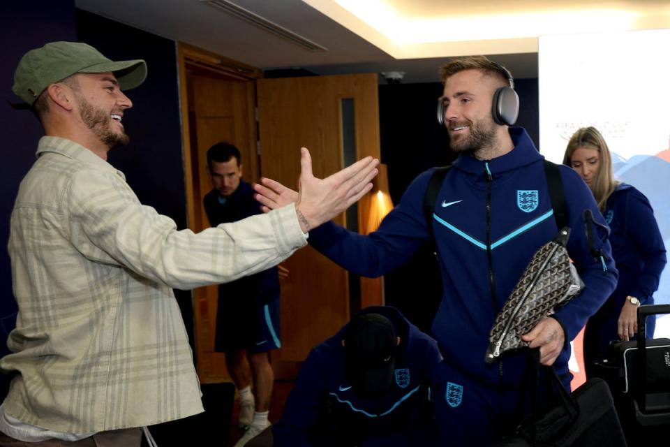 James Maddison and Luke Shaw (The FA via Getty Images)