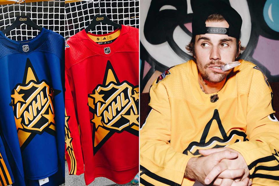 <p>Tyrell Hampton</p> Justin Bieber reveals Drew House and Adidas collab for 2024 NHL All-Star jerseys