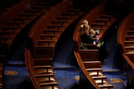 Child guests of a U.S. House member take their seats in the House chamber for the ceremonial first day of the new session of Congress in Washington, U.S. January 3, 2017. REUTERS/Jonathan Ernst