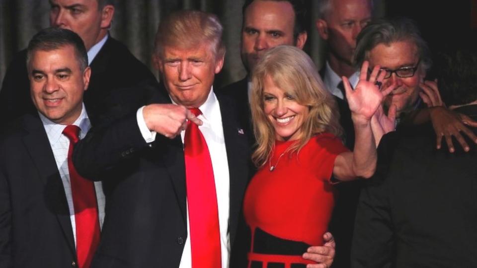 Donald Trump y Kellyanne Conway