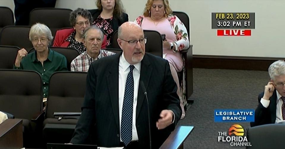 Gainesville Mayor Harvey Ward answers lawmakers' questions about a 2022 audit that found issues with the municipal utility's increasing debt levels.