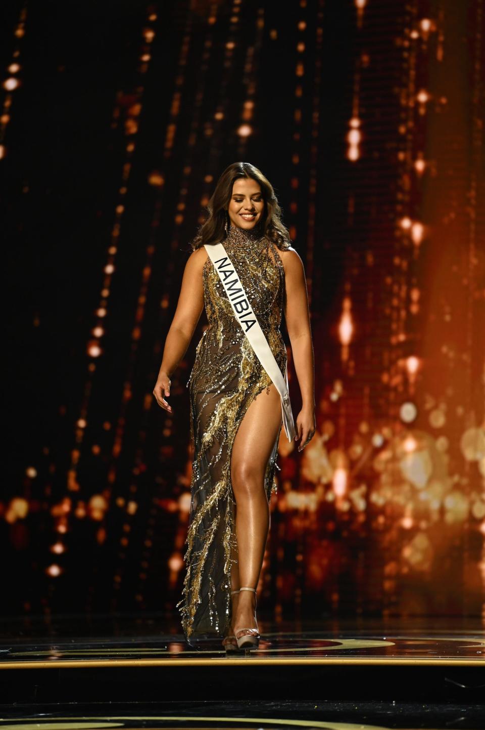 Miss Namibia competes in the 71st annual Miss Universe pageant.