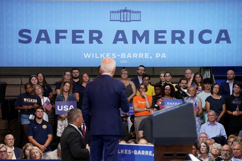 President Joe Biden delivers remarks on gun crime and his 