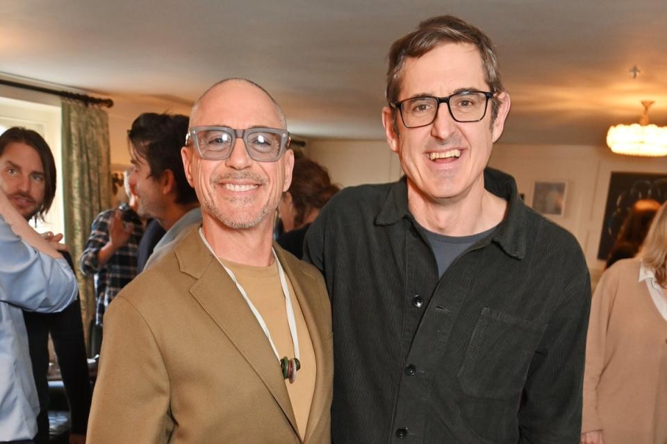 Kate Townsend Hosts Lunch Reception to Celebrate 'Sr.' with Robert Downey Jr.: Robert Downey Jr and Louis Theroux (Dave Benett)