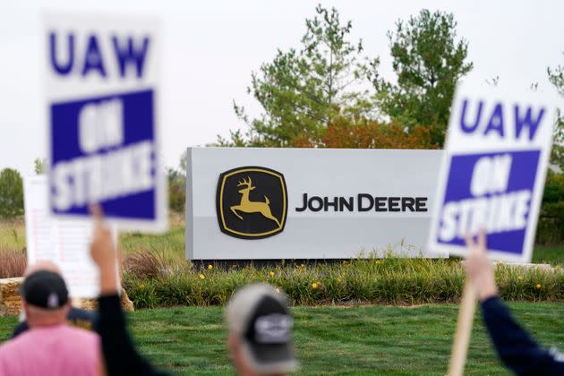 Roughly 10,000 John Deere workers have been on strike since Oct. 18. (Photo: via Associated Press)