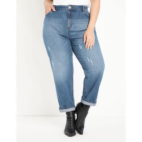 ELOQUII Elements Women's Plus Size Mom Jean (Photo via Walmart)