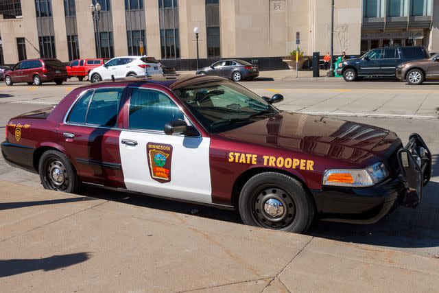 <p>Getty</p> Stock image of a state Trooper officer car in Minnesota