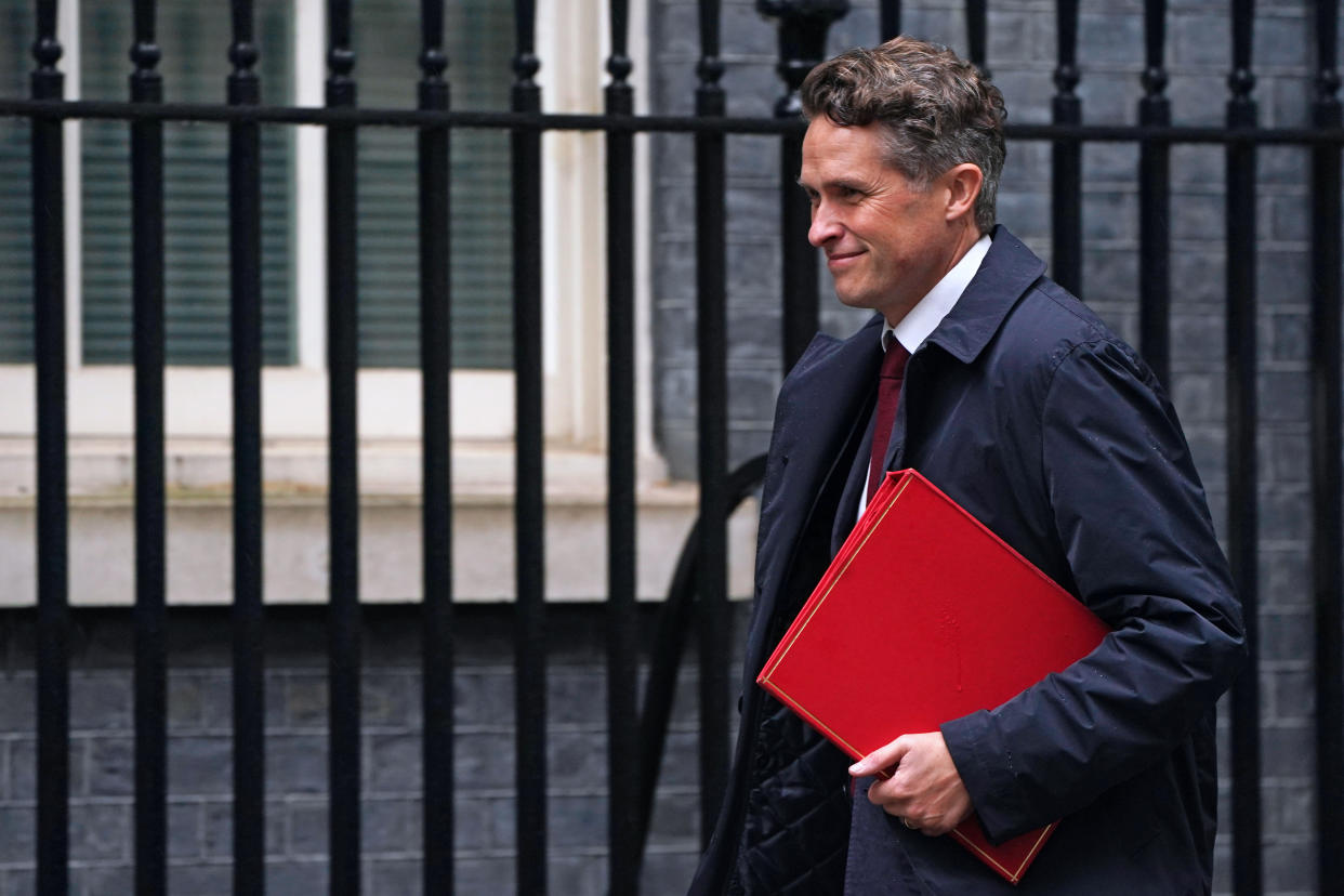 Education Secretary Gavin Williamson arrives in Downing Street, London, ahead of the government's weekly Cabinet meeting. Picture date: Tuesday September 14, 2021.