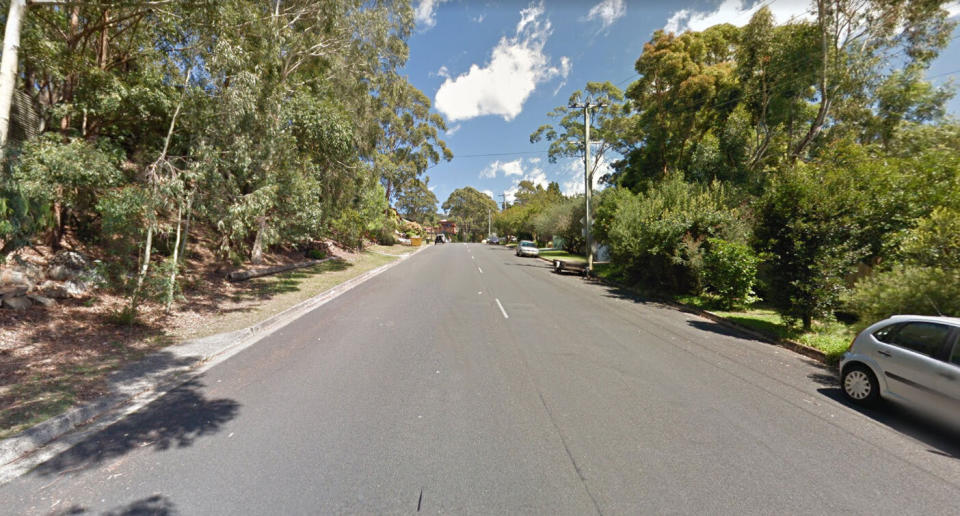 Hospital Road in Wooli near Wollongong. An elderly man has been hospitalised following an altercation over a parking spot. Source: Google Maps (file pic)