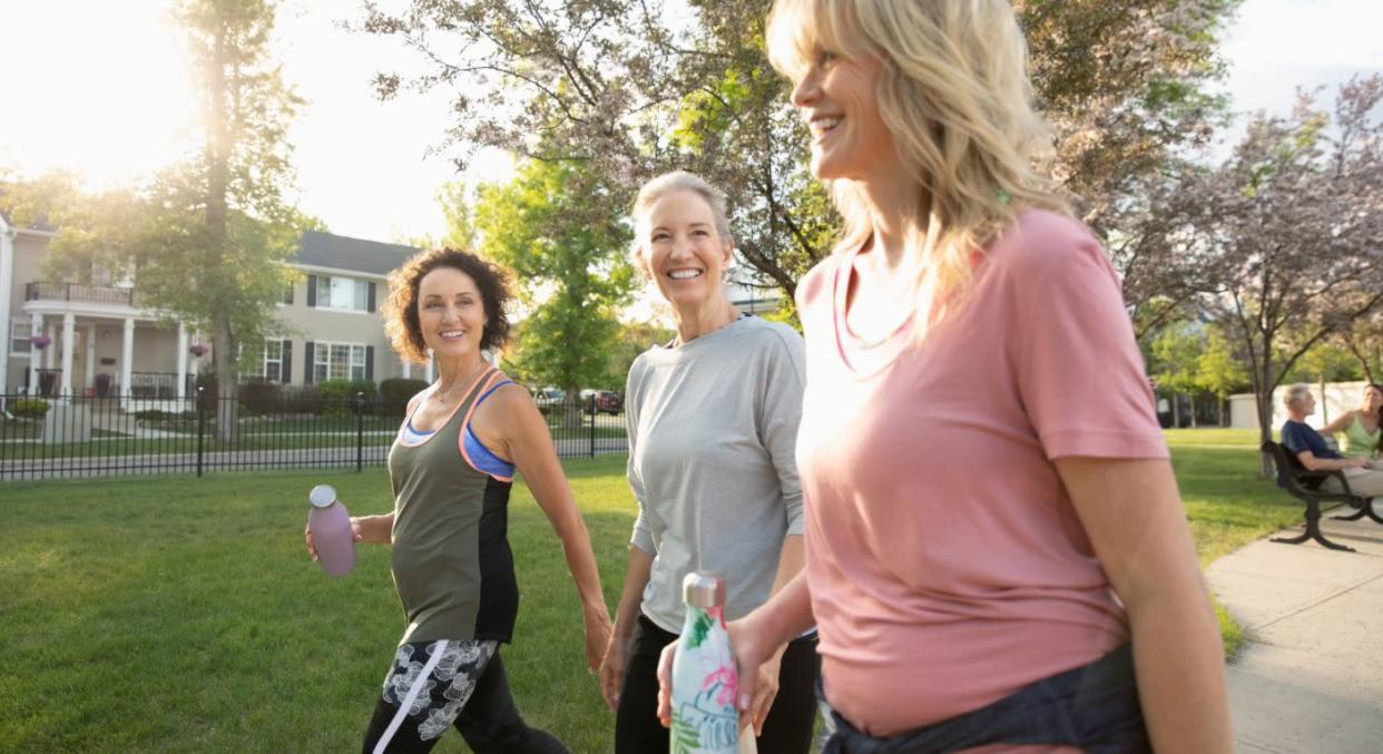 It's recommended that we walk 10,000 steps a day, but new research suggests it's not essential for longer lives. [Photo: Getty]