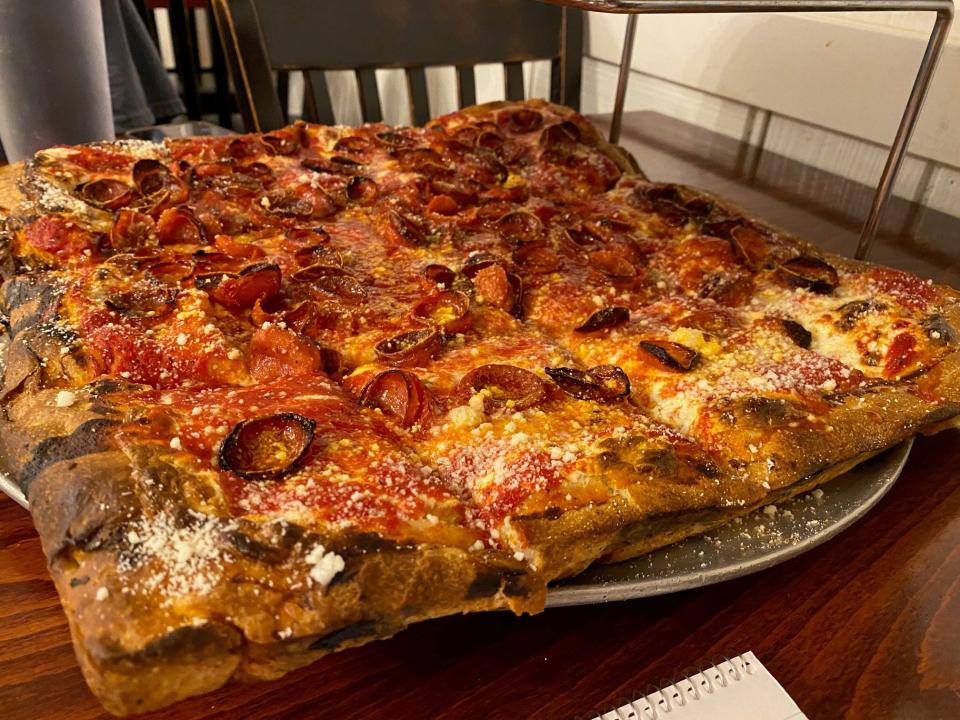 The square pie from Peter Grippo's Brooklyn Square in Jackson.