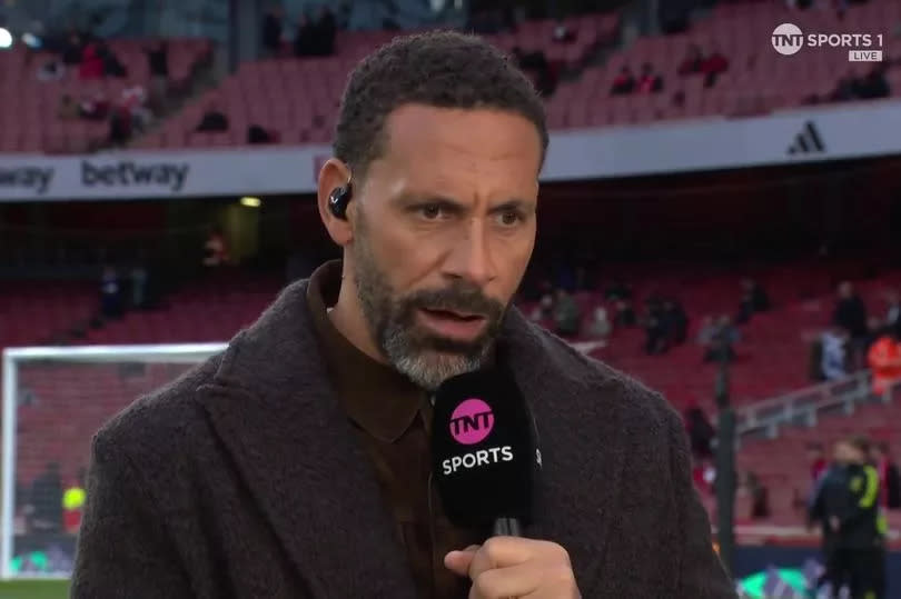 Rio Ferdinand speaking on TNT Sports