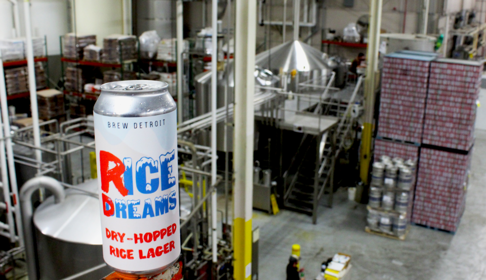 Rice Dreams, a lager from Brew Detroit.
