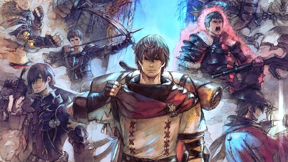 Artwork made for Final Fantasy 14's patch 6.1, featuring the Warrior of Light smiling confidently as they embark on a newfound adventure.