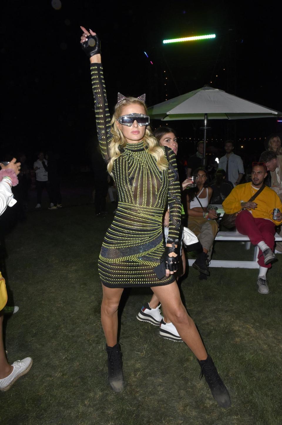 2019<br><br>Paris Hilton attends the Levi's Brand Presents Neon Carnival with Bondi Sands and POKEMON (Getty Images for Neon Carnival)