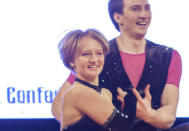 Katerina Tikhonova (L), daughter of Russian President Vladimir Putin, dances with Ivan Klimov during the World Cup Rock'n'Roll Acrobatic Competition in Krakow, Poland, in this April 12, 2014 file photo. REUTERS/Jakub Dabrowski/File Photo