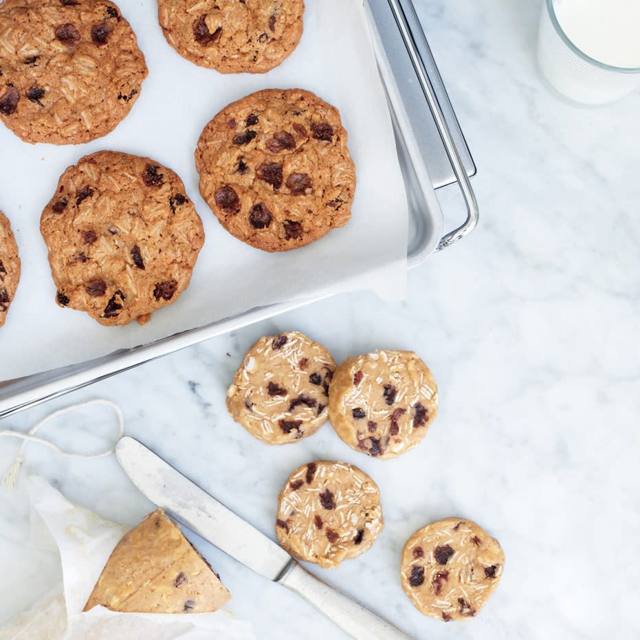 Slice-and-Bake Oatmeal Raisin Cookies