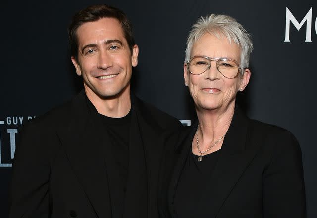 <p>Jon Kopaloff/Getty</p> Jake Gyllenhaal and Jamie Lee Curtis attend the Los Angeles Premiere of MGM's Guy Ritchie's "The Covenant" on April 17, 2023 in Los Angeles, California.