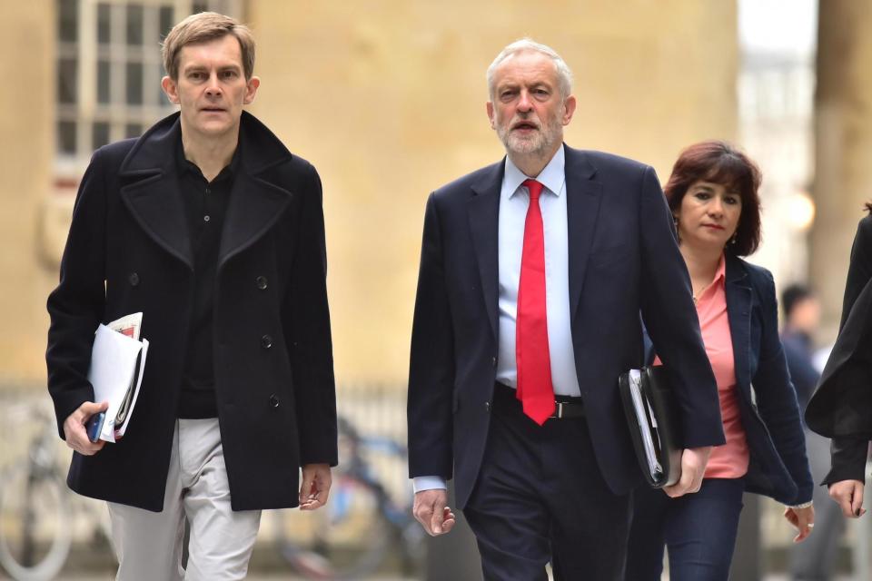 Labour leader Jeremy Corbyn and Seumas Milne (PA Archive/PA Images)