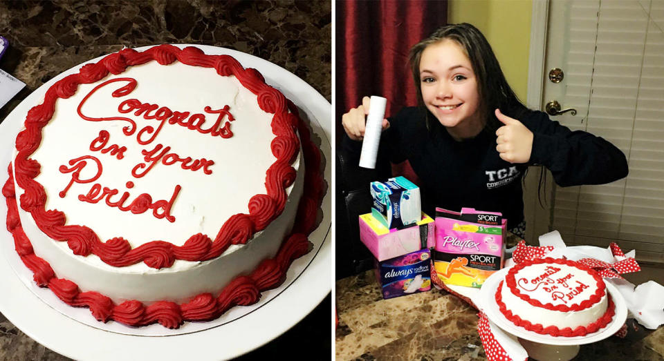 Brooke, 14, had a party to mark her first period. [Photo: SWNS]