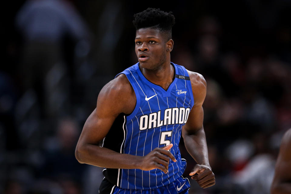 Orlando rookie center Mo Bamba suffered a stress fracture in his left leg. (Photo by Dylan Buell/Getty Images)