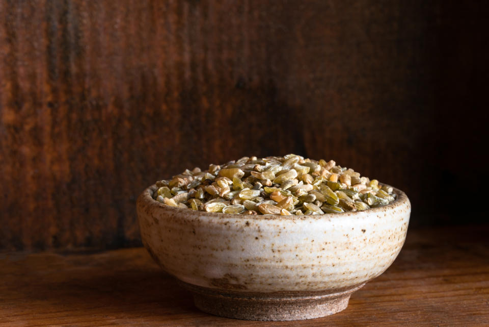 Uncooked Freekeh in a Bowl