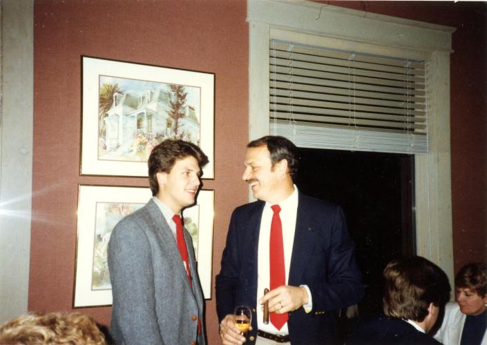 Current president of Mitchell Graphics, Gary Fedus (left), joined Little Traverse Printing as press room supervisor in 1987. He is pictured with his father Bill Fedus (right), founder of Mitchell Graphics.