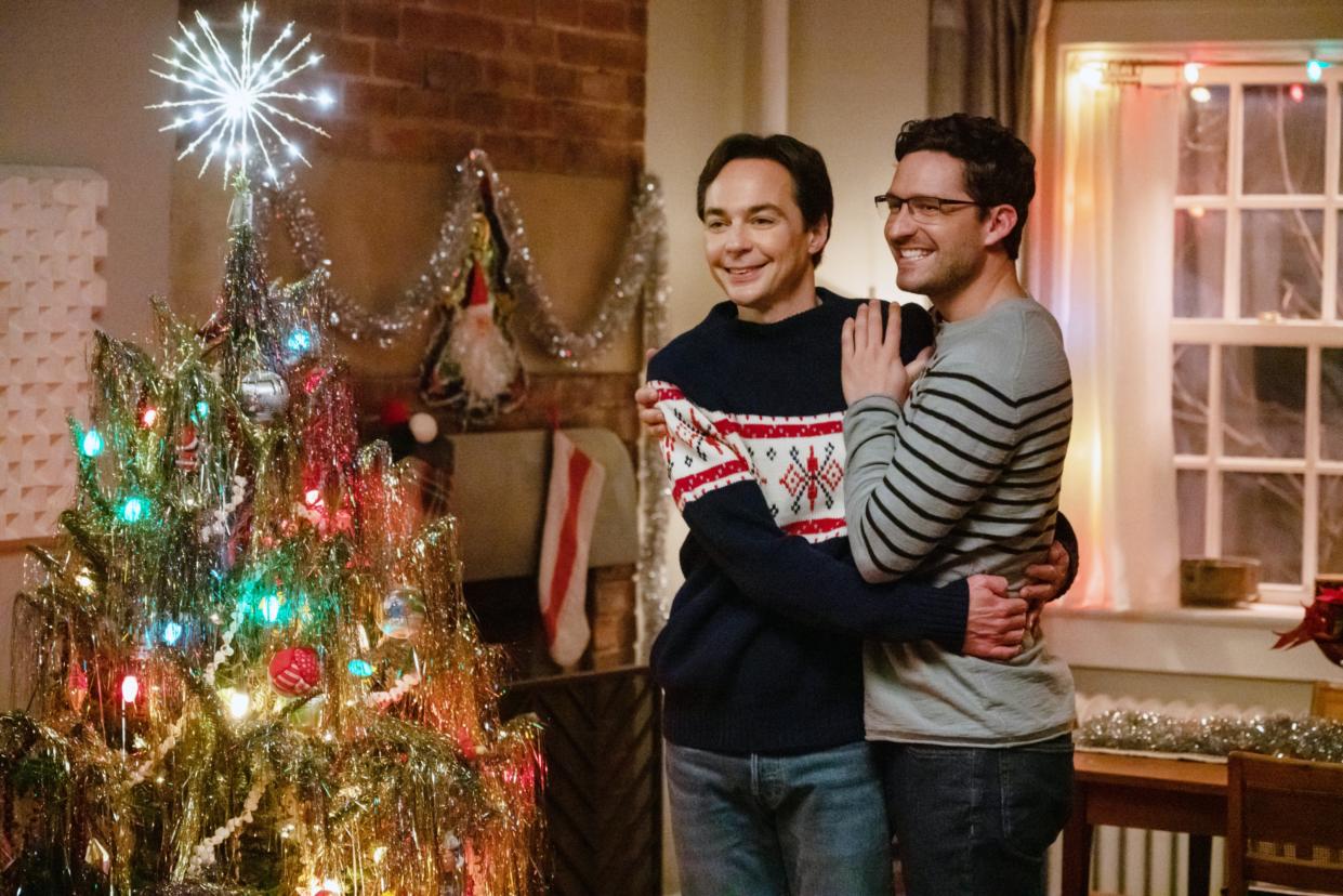 Jim Parsons as Michael and Ben Aldridge as Kit in Spoiler Alert. (Photo: Linda Kallerus/Focus Features/Courtesy Everett Collection)