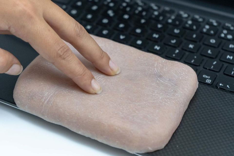 The artificial skin can be wrapped around a variety of devices (PA)