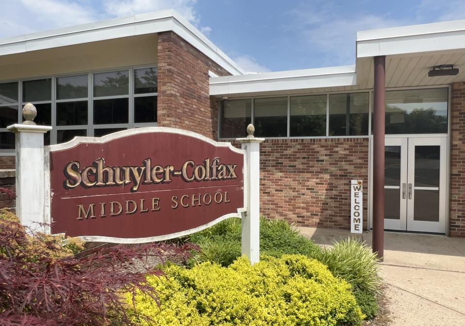 Entrance to Schuyler-Colfax Middle School on Hamburg Turnpike in Wayne.