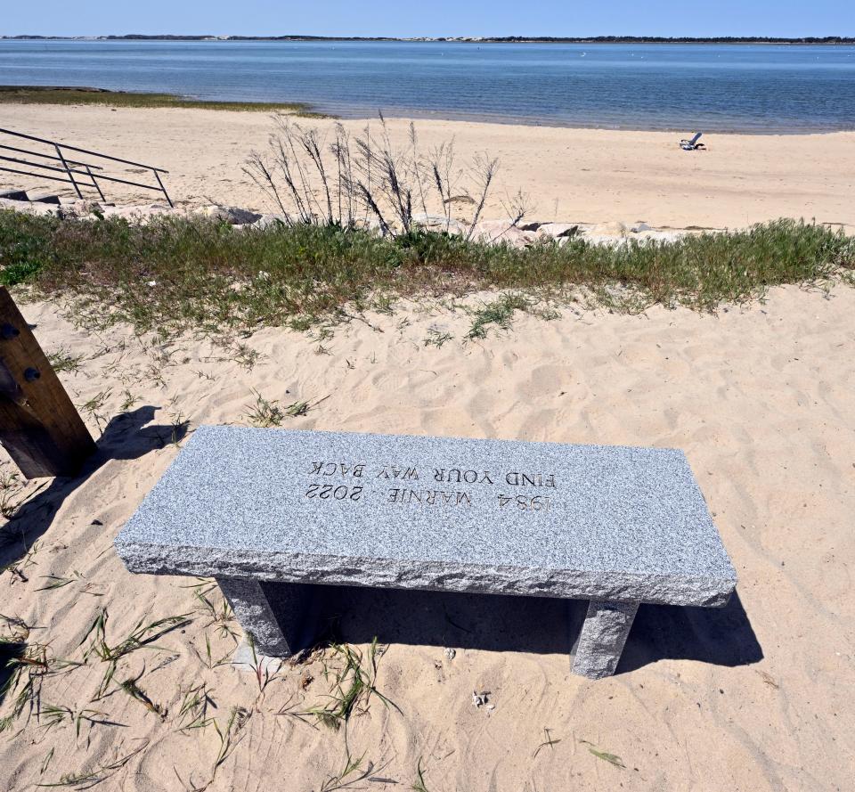 Family members and friends of actress Marnie Schulenburg have place a bench in her honor at Millway Beach in Barnstable. Schulenburg grew up on Cape Cod and graduated from Barnstable High School in 2002.