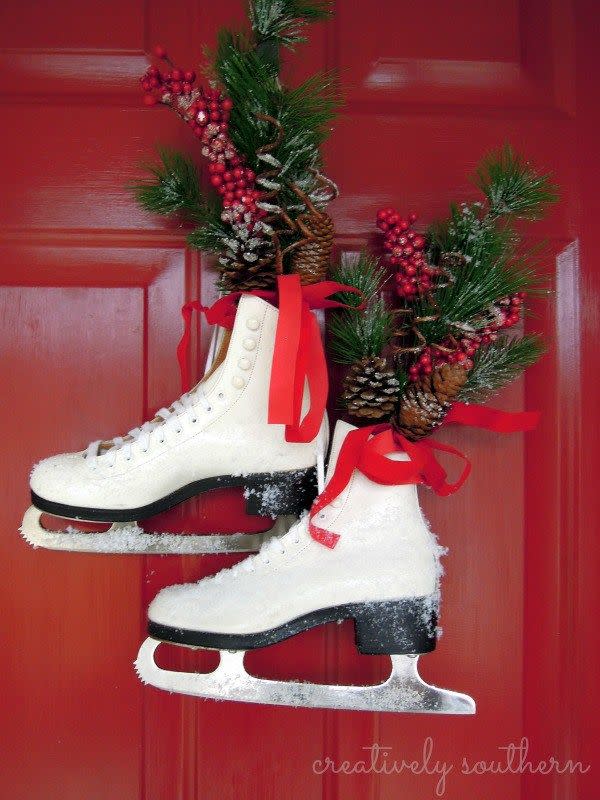 Ice Skates Door Hanging