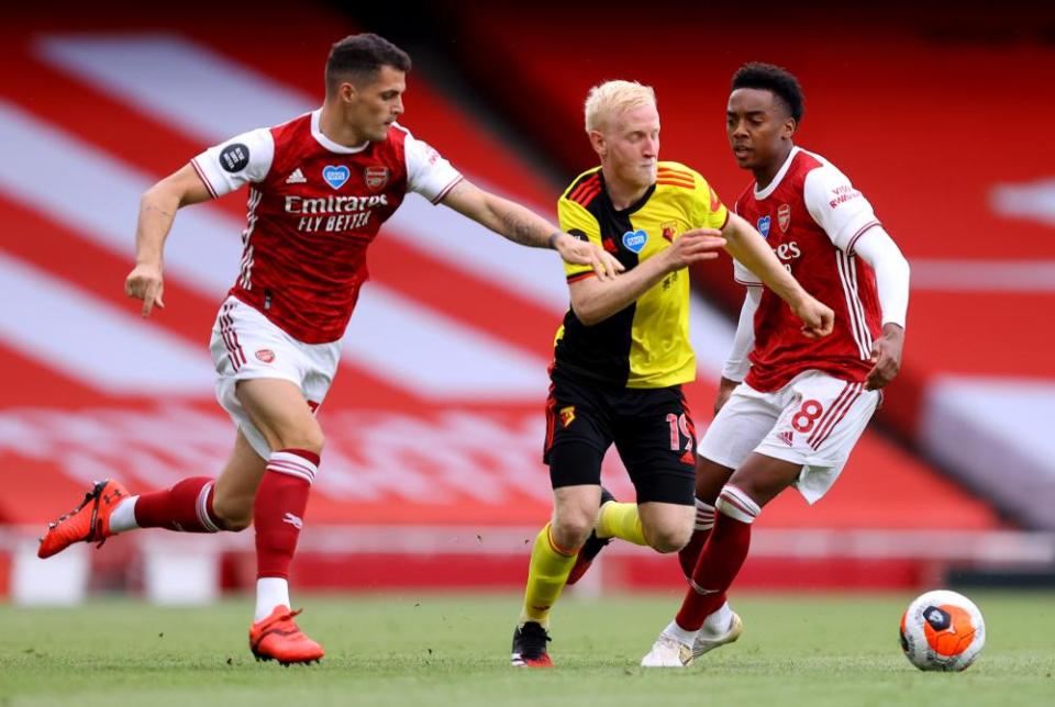 Will Hughes, in the centre of the action, could be a key figure for Watford.