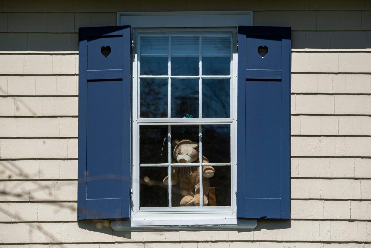 <span class="caption">Stuffed bears in windows were a common sight during the early 2020 lockdowns.</span> <span class="attribution"><a class="link " href="https://www.gettyimages.com/detail/news-photo/stuffed-toys-are-being-placed-in-windows-or-under-porches-news-photo/1209302162" rel="nofollow noopener" target="_blank" data-ylk="slk:Eric Baradat/AFP via Getty Images;elm:context_link;itc:0;sec:content-canvas">Eric Baradat/AFP via Getty Images</a></span>