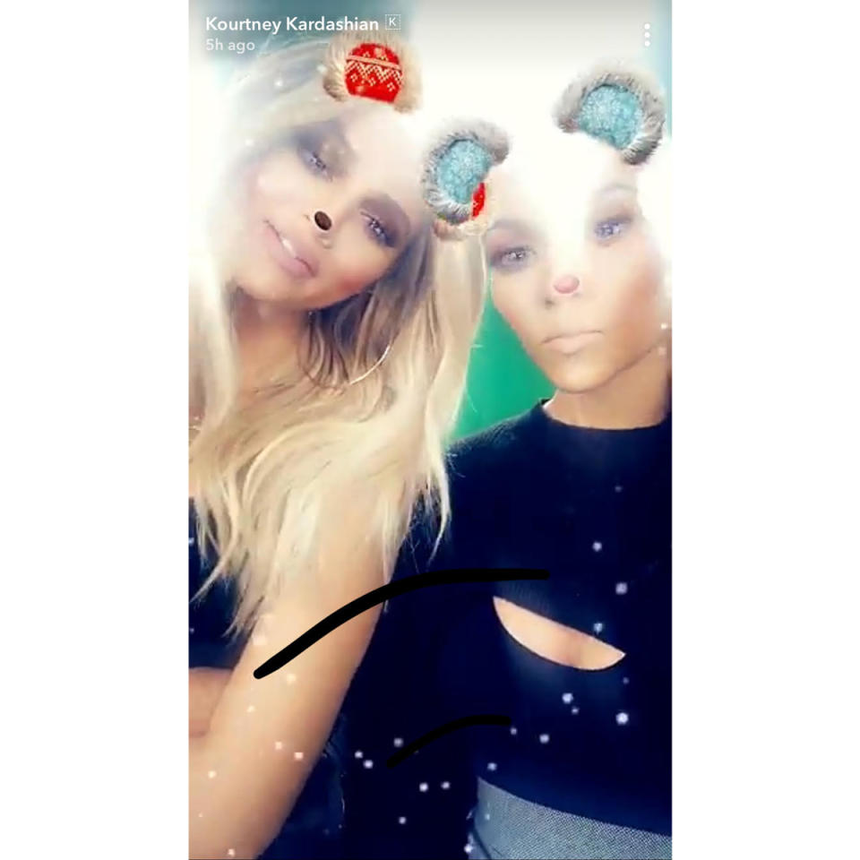 Khloe and Kourtney Kardashian